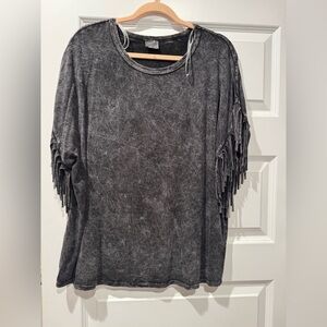 Black fringe top!